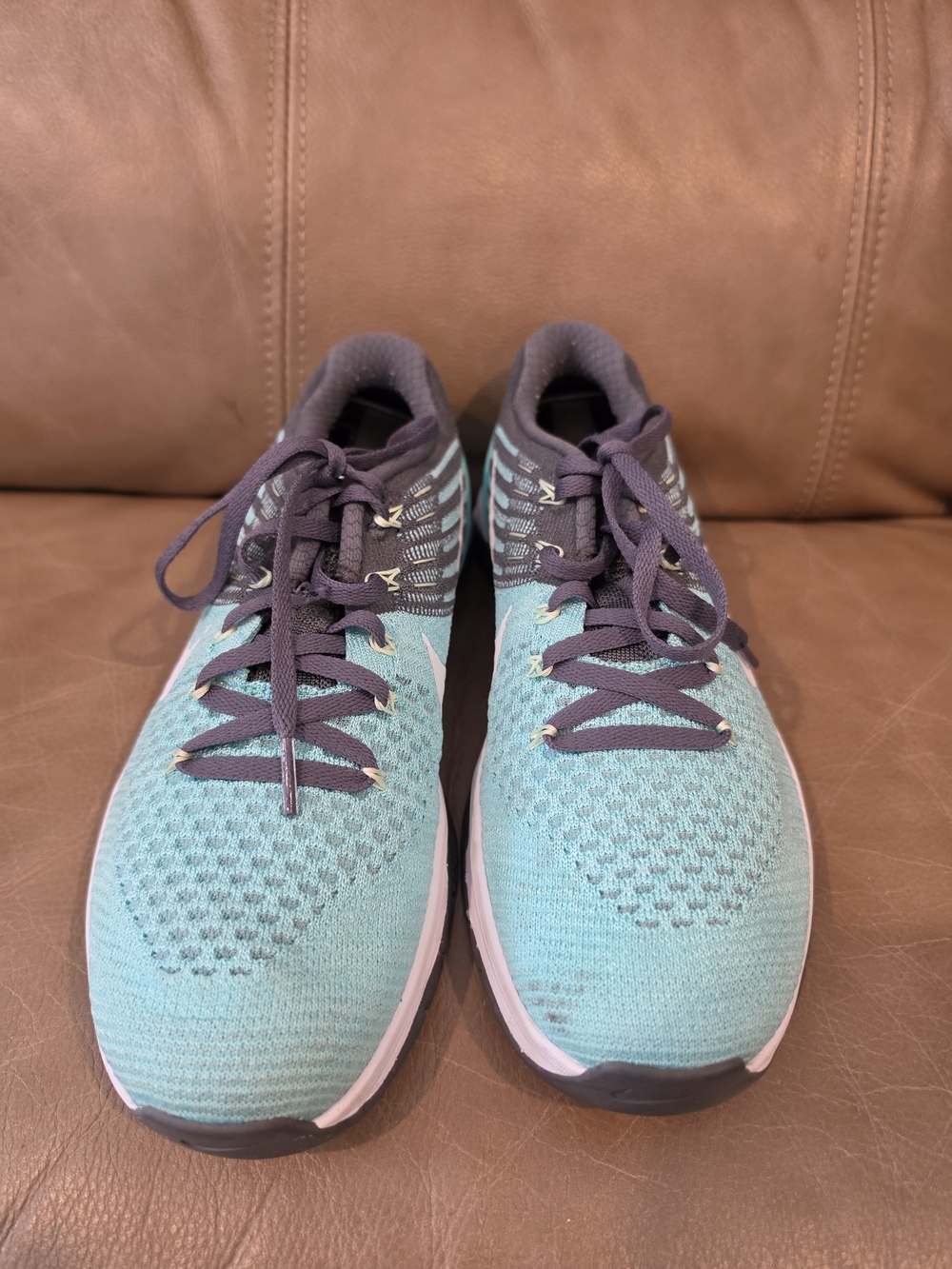 Nike Women's Lightweight Running Shoes in Mint and Charcoal